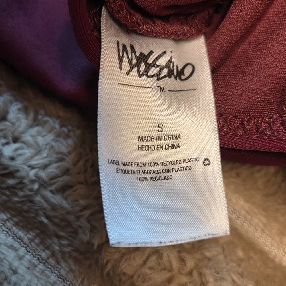 Mossimo Cherry Blossom Solid Lace Up Gold Accent One Peice Swim Suit Sz S - Picture 9 of 10